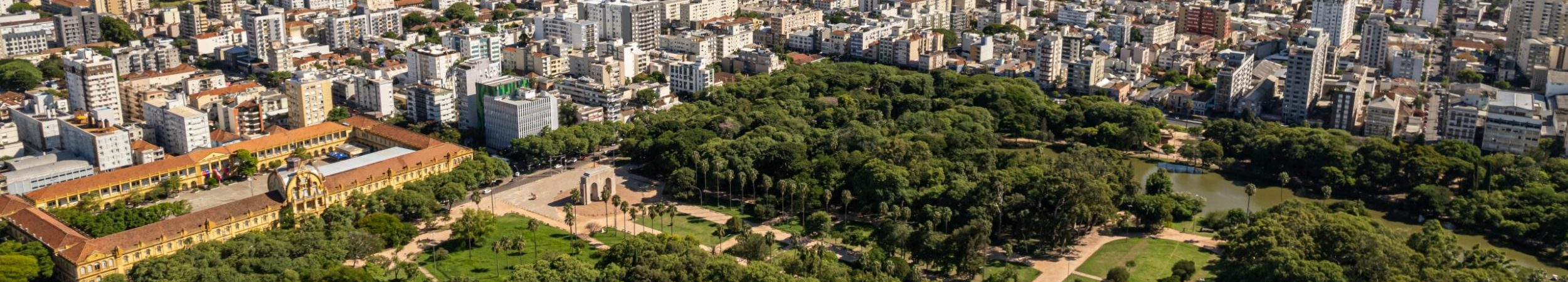 Aerial view of Porto Alegre, RS, Brazil. Aerial photo of Redencao Park. Aerial view of Porto Alegre, RS, Brazil. Aerial photo of Redencao Park.